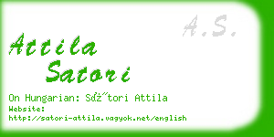 attila satori business card